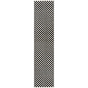 Finn High-Low Modern Minimalist Checkered Monotone Indoor/Outdoor Area Rug